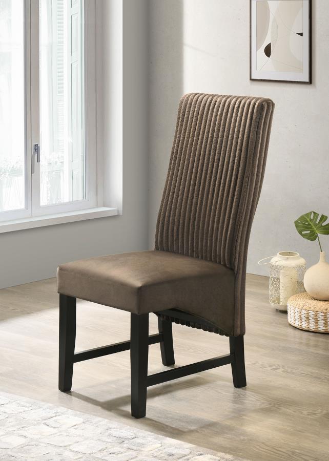 Silla auxiliar de comedor tapizada Barrand (juego de 2)