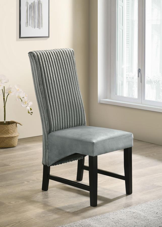 Silla auxiliar de comedor tapizada Barrand (juego de 2)