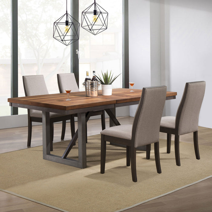 Spring Creek  Rectangular Dining Table Set Chocolate