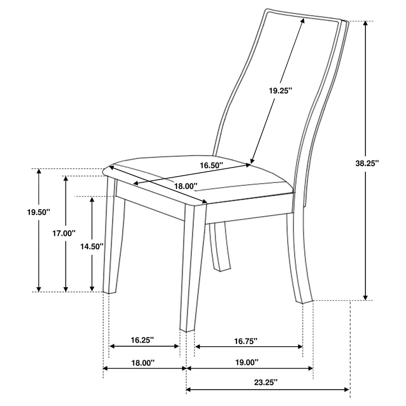 Silla de comedor tapizada Spring Creek (Juego de 2)