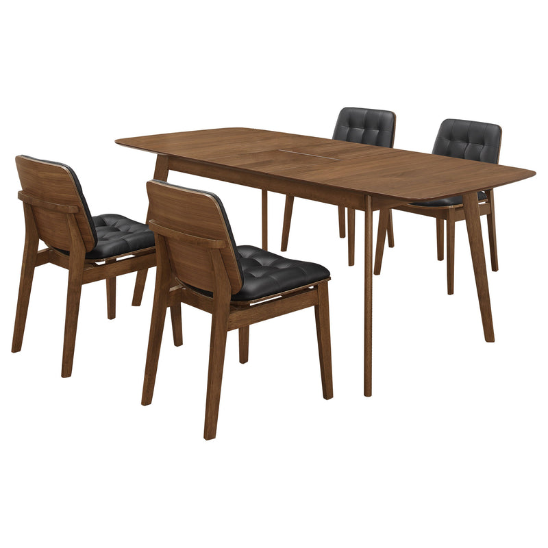 Juego de comedor rectangular Redbridge Nogal natural