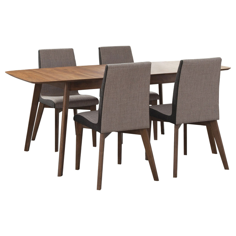 Juego de comedor rectangular Redbridge Nogal natural