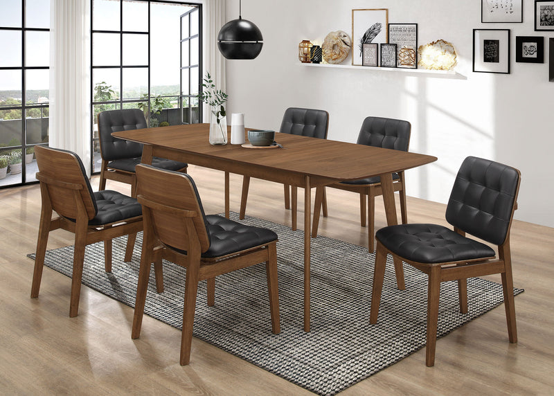 Mesa de comedor Redbridge de nogal natural con hoja extensible de 75 pulgadas