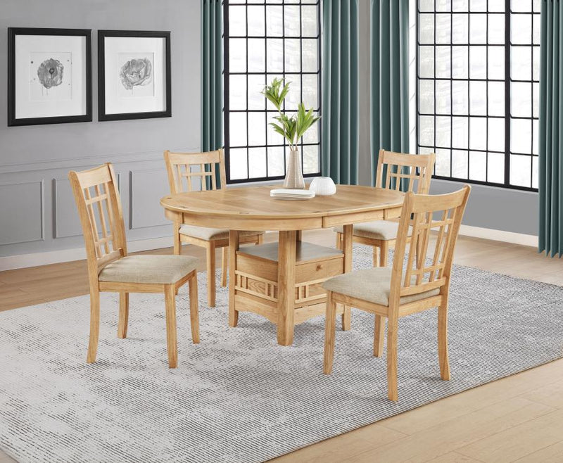 Lavon 5-piece Oval Extension Leaf Dining Set
