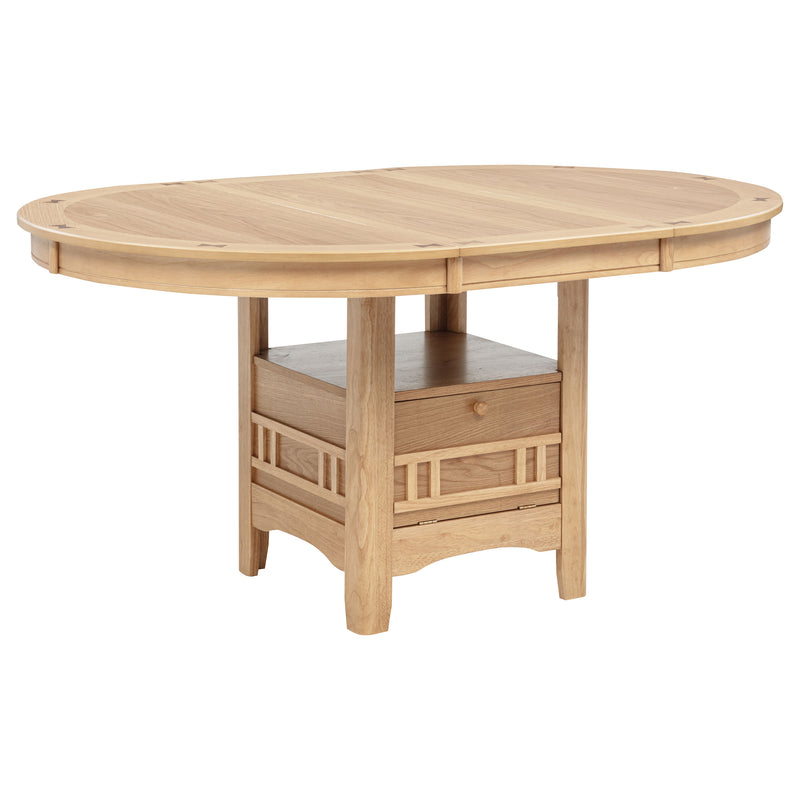 Juego de comedor ovalado Lavon de 5 piezas con extensión, roble claro