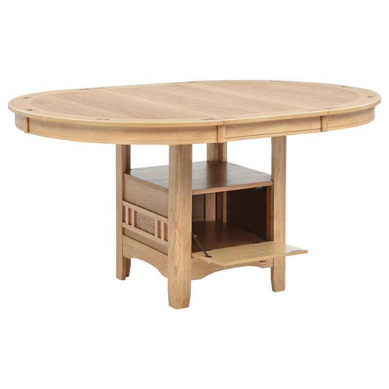 Juego de comedor ovalado Lavon de 5 piezas con extensión, roble claro