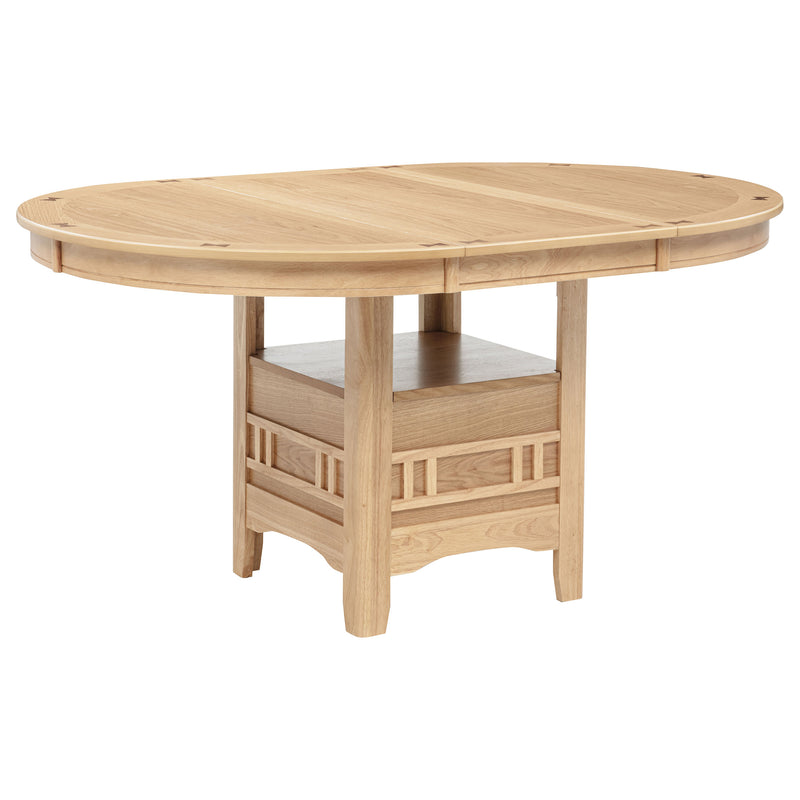 Juego de comedor ovalado Lavon de 5 piezas con extensión, roble claro