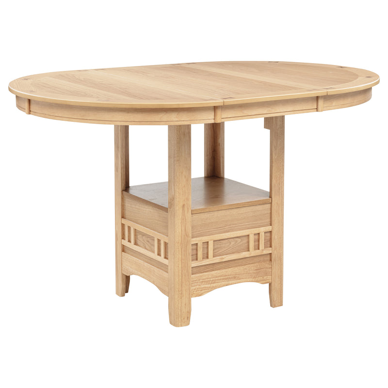 Juego de comedor de 5 piezas Lavon, altura de encimera, ovalado, roble claro