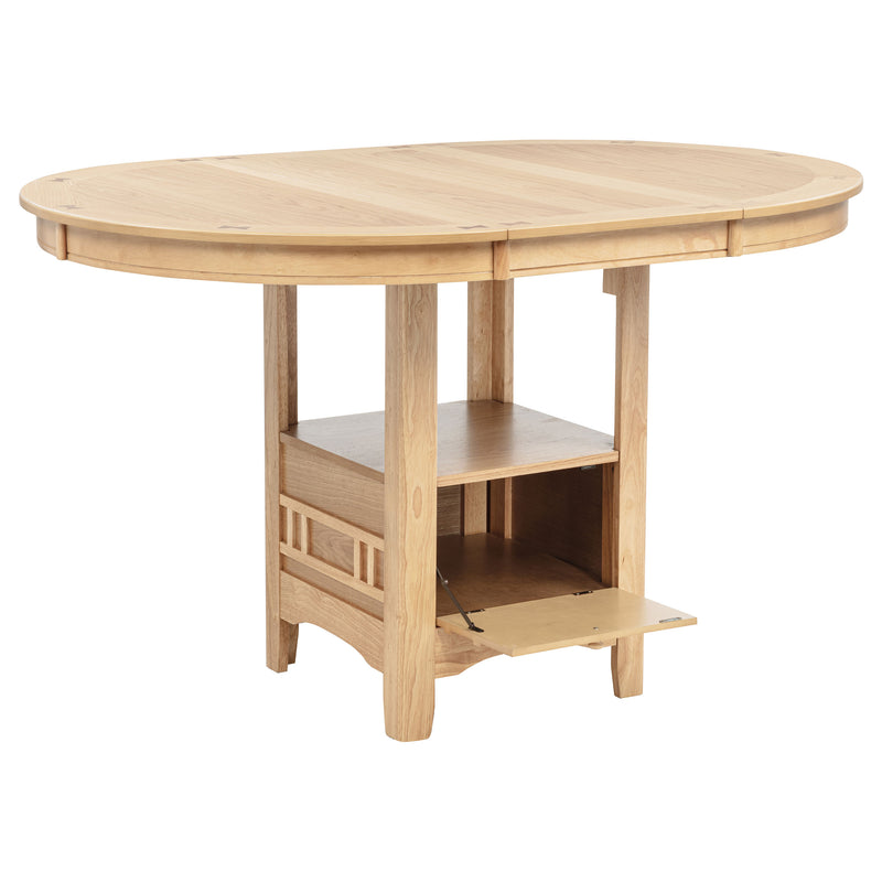 Juego de comedor de 5 piezas Lavon, altura de encimera, ovalado, roble claro