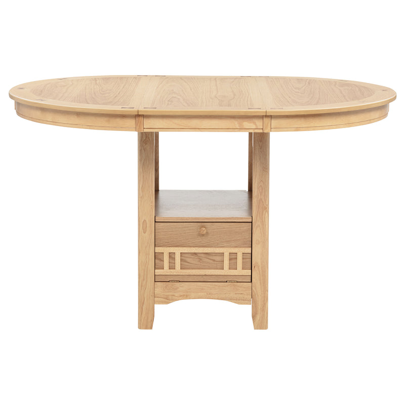 Juego de comedor de 5 piezas Lavon, altura de encimera, ovalado, roble claro