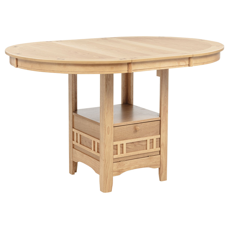 Juego de comedor de 5 piezas Lavon, altura de encimera, ovalado, roble claro