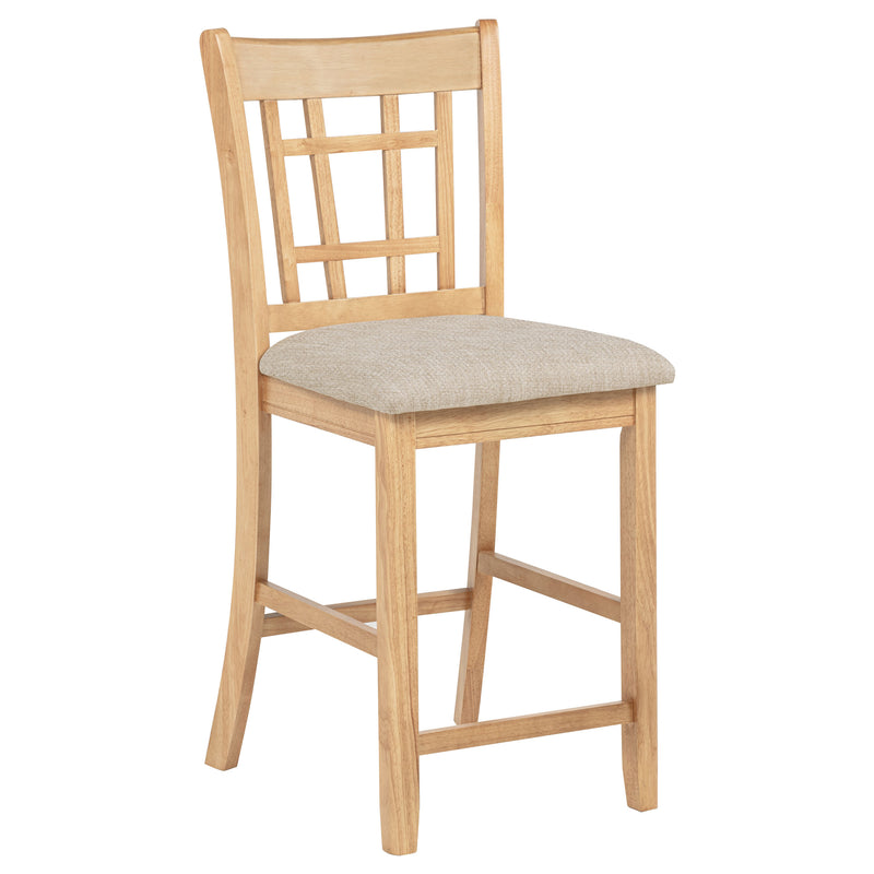 Juego de comedor de 5 piezas Lavon, altura de encimera, ovalado, roble claro