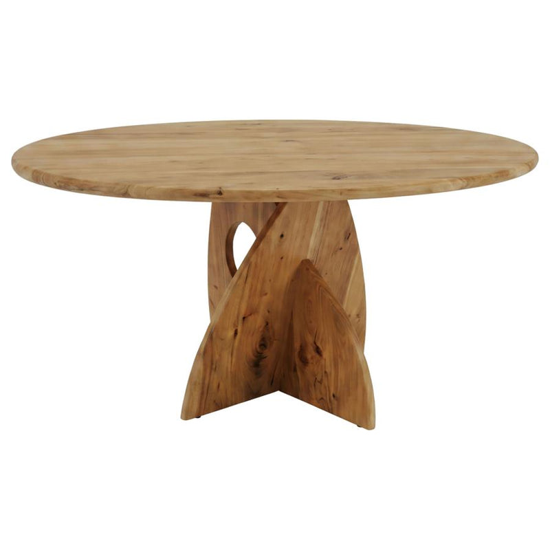 Snyder Round Pedestal Solid Wood Dining Table