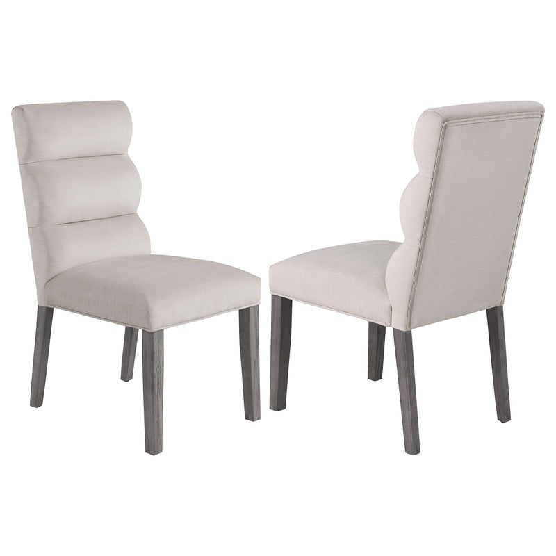 Silla auxiliar de comedor tapizada en terciopelo Carla (Juego de 2)