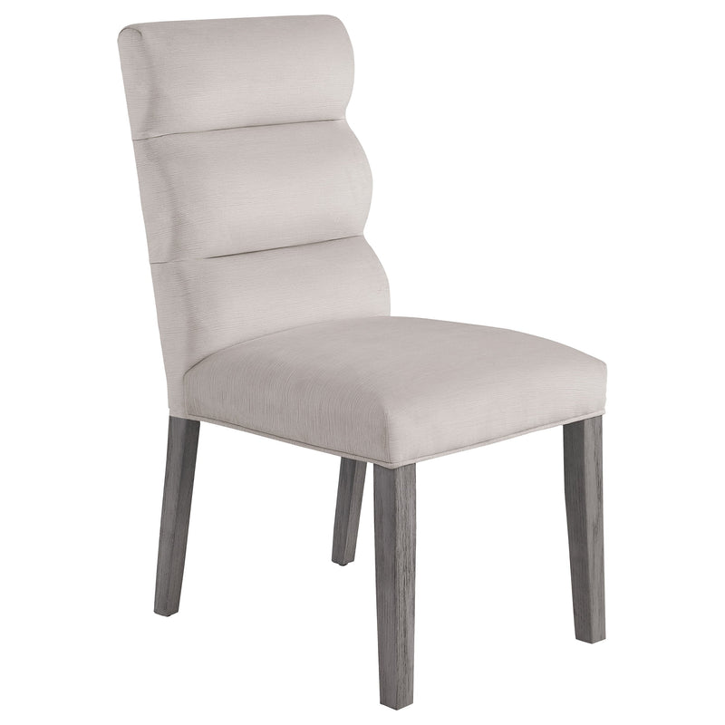 Silla auxiliar de comedor tapizada en terciopelo Carla (Juego de 2)