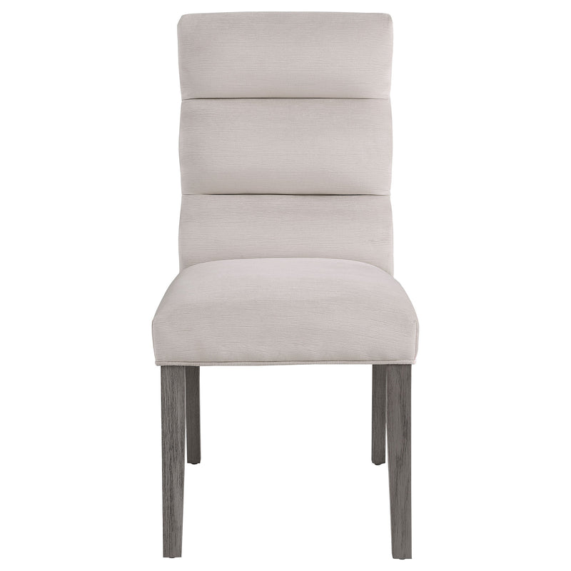 Silla auxiliar de comedor tapizada en terciopelo Carla (Juego de 2)