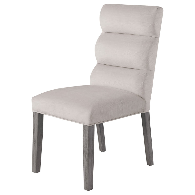 Silla auxiliar de comedor tapizada en terciopelo Carla (Juego de 2)