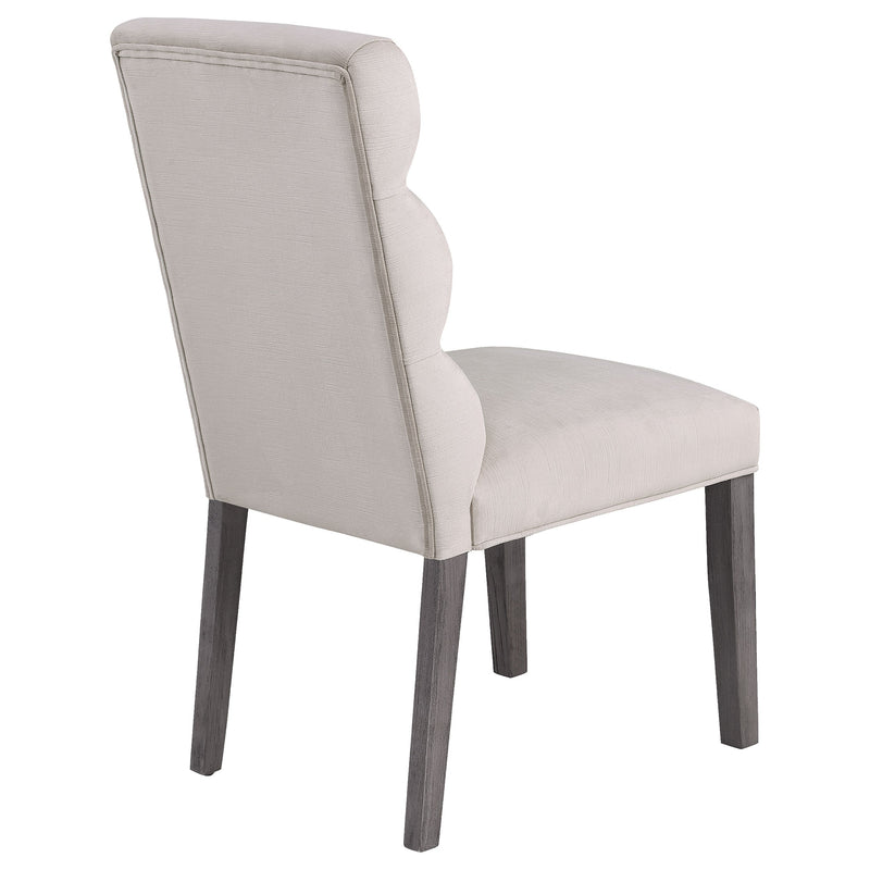 Silla auxiliar de comedor tapizada en terciopelo Carla (Juego de 2)