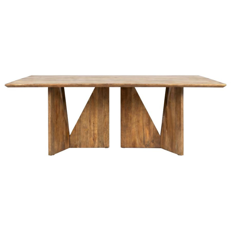 Sosa Solid Mango Wood Dining Table with Angular Base