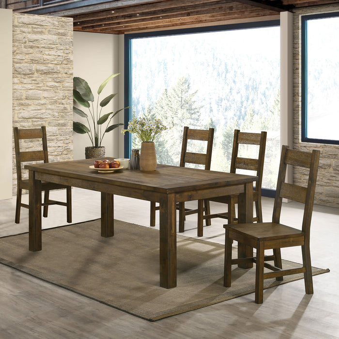 Coleman  Rectangular Dining Set Rustic Golden Brown