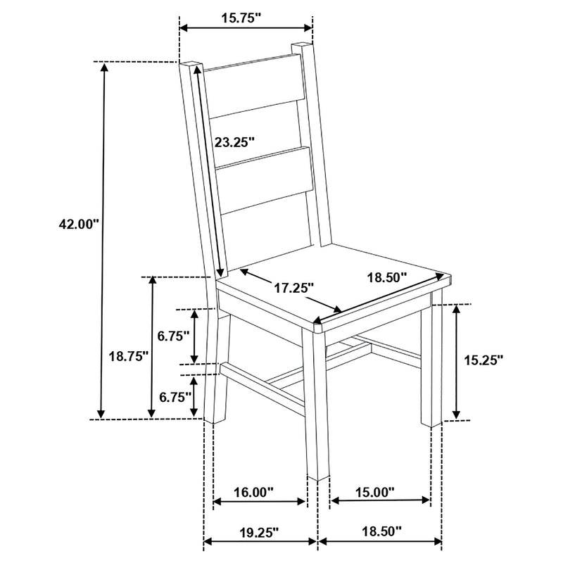 Juego de comedor rectangular Coleman marrón dorado rústico