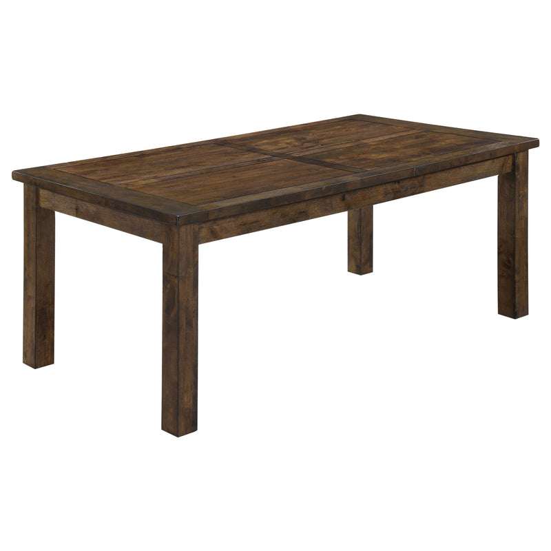 Juego de comedor rectangular Coleman marrón dorado rústico
