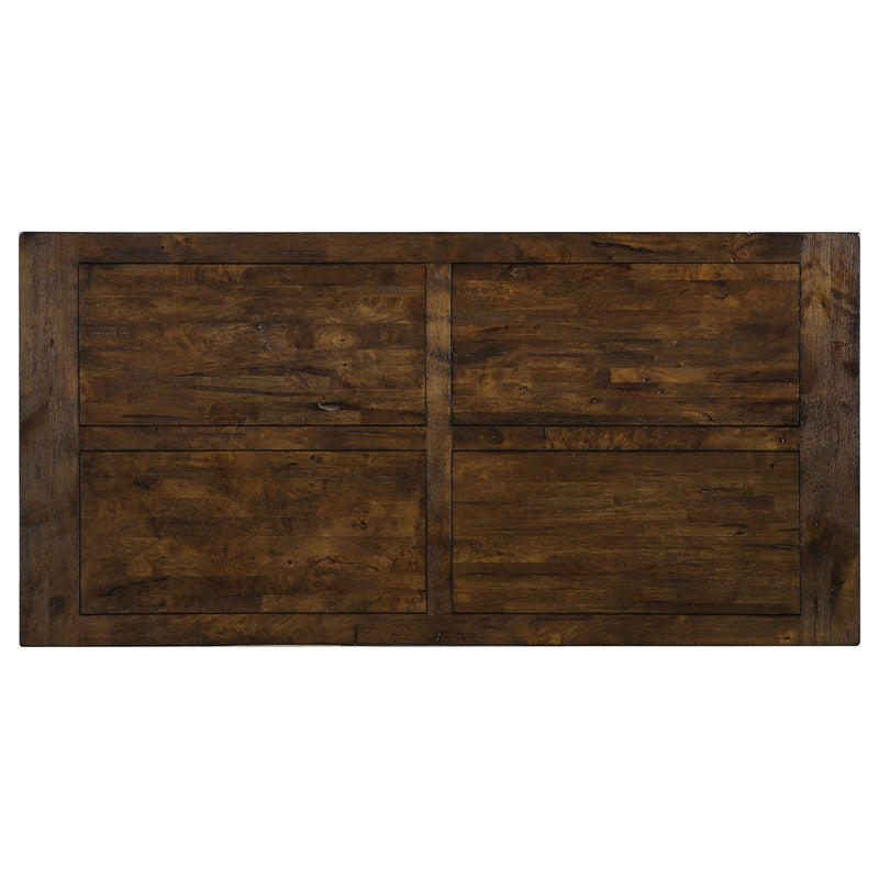 Mesa de comedor rectangular Coleman de 79 pulgadas, marrón dorado rústico