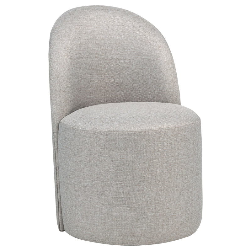 Sillas de comedor Aubrey tapizadas en forma de barril, color beige (juego de 2)