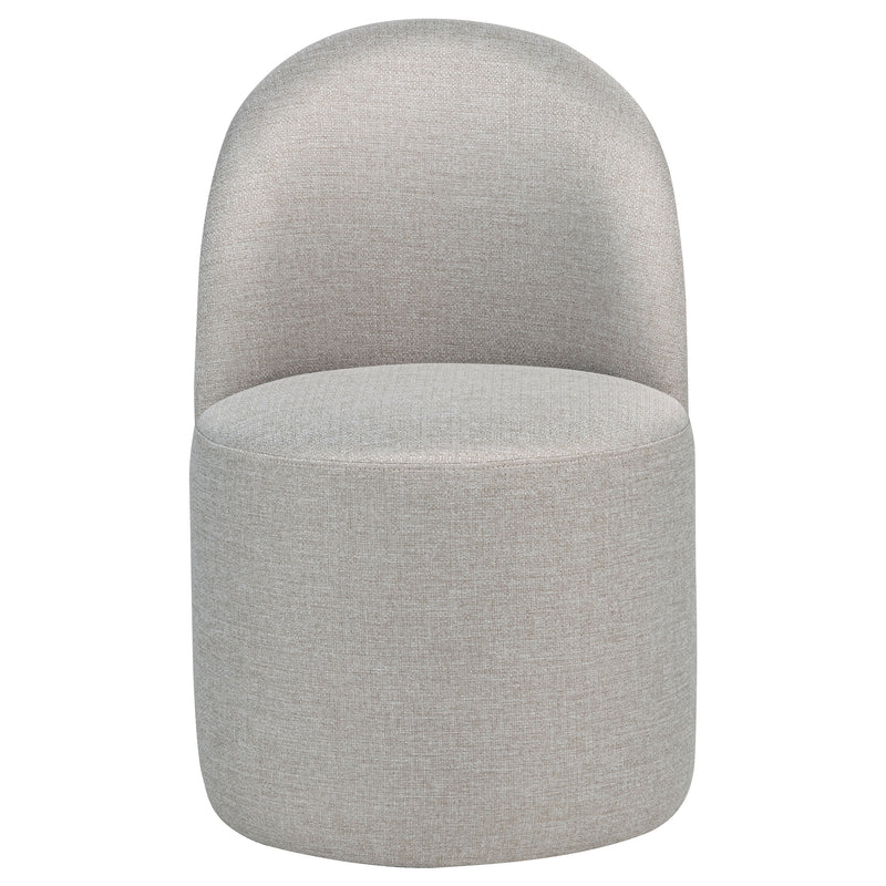 Sillas de comedor Aubrey tapizadas en forma de barril, color beige (juego de 2)