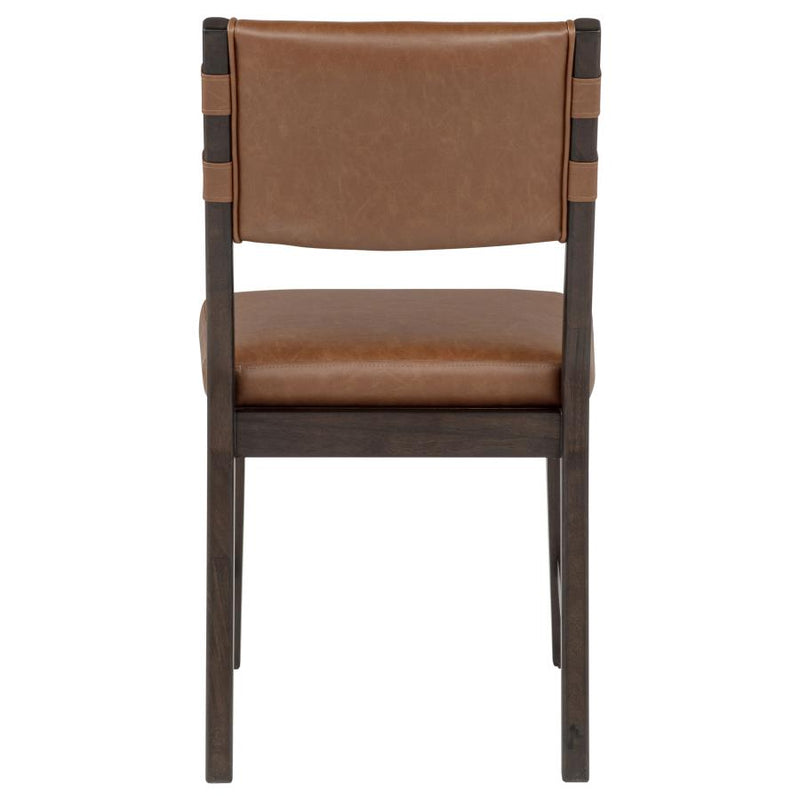 Tegan Faux Leather Upholstered Dining Side Chair Cognac (Set of 2)