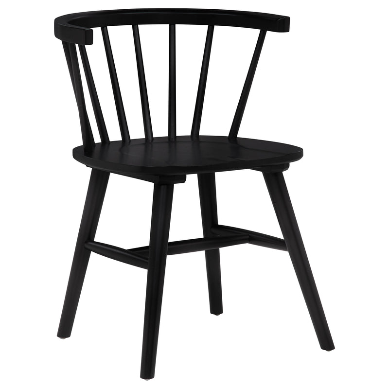 Silla de comedor lateral Jeffries Windsor de madera color nogal (juego de 2)