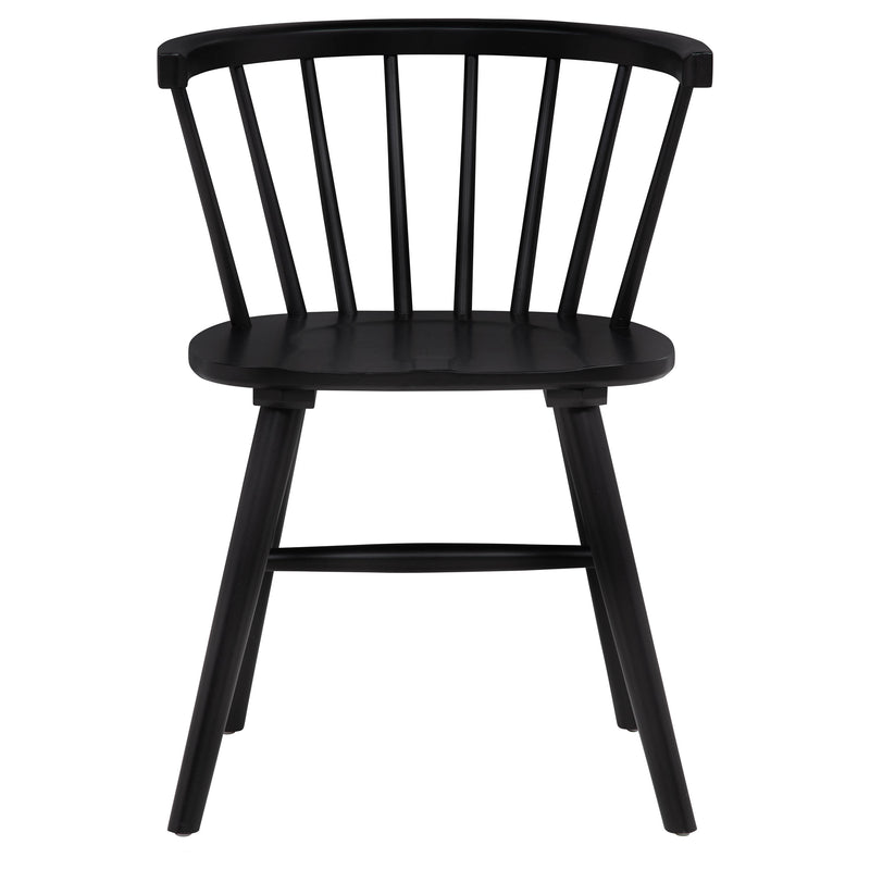 Silla de comedor lateral Jeffries Windsor de madera color nogal (juego de 2)