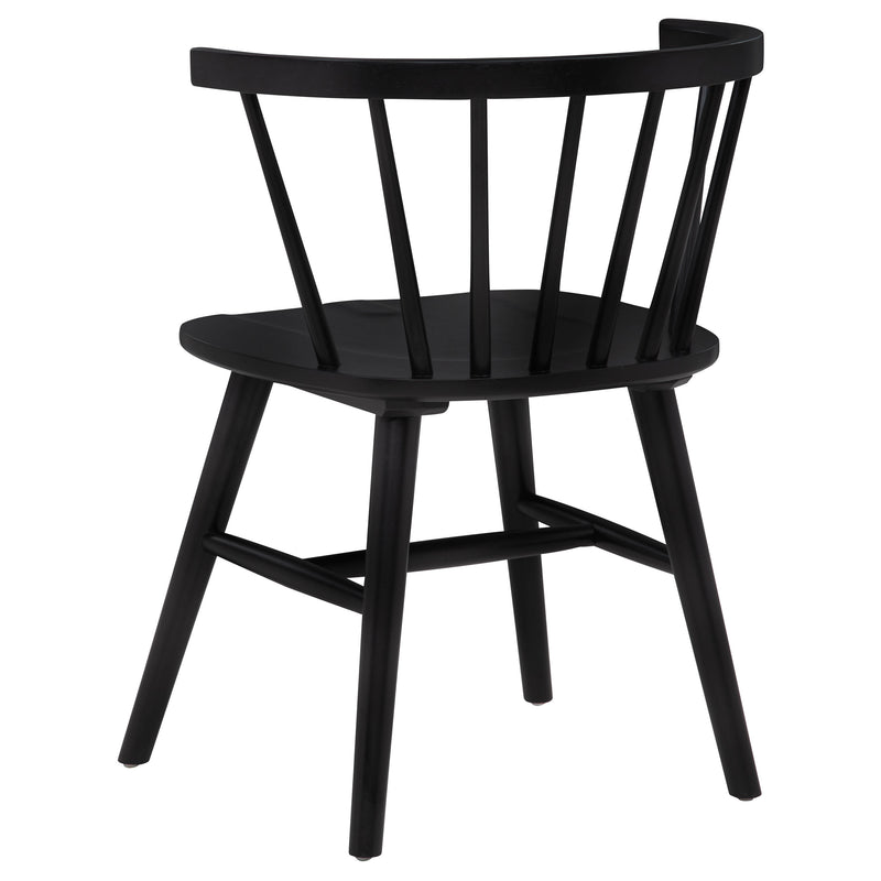 Silla de comedor lateral Jeffries Windsor de madera color nogal (juego de 2)