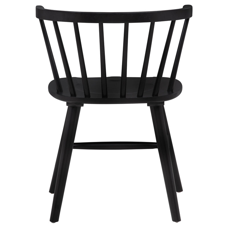 Silla de comedor lateral Jeffries Windsor de madera color nogal (juego de 2)