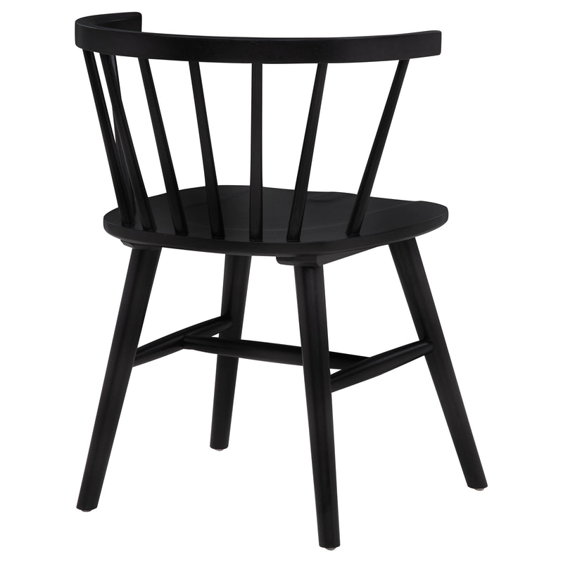 Silla de comedor lateral Jeffries Windsor de madera color nogal (juego de 2)