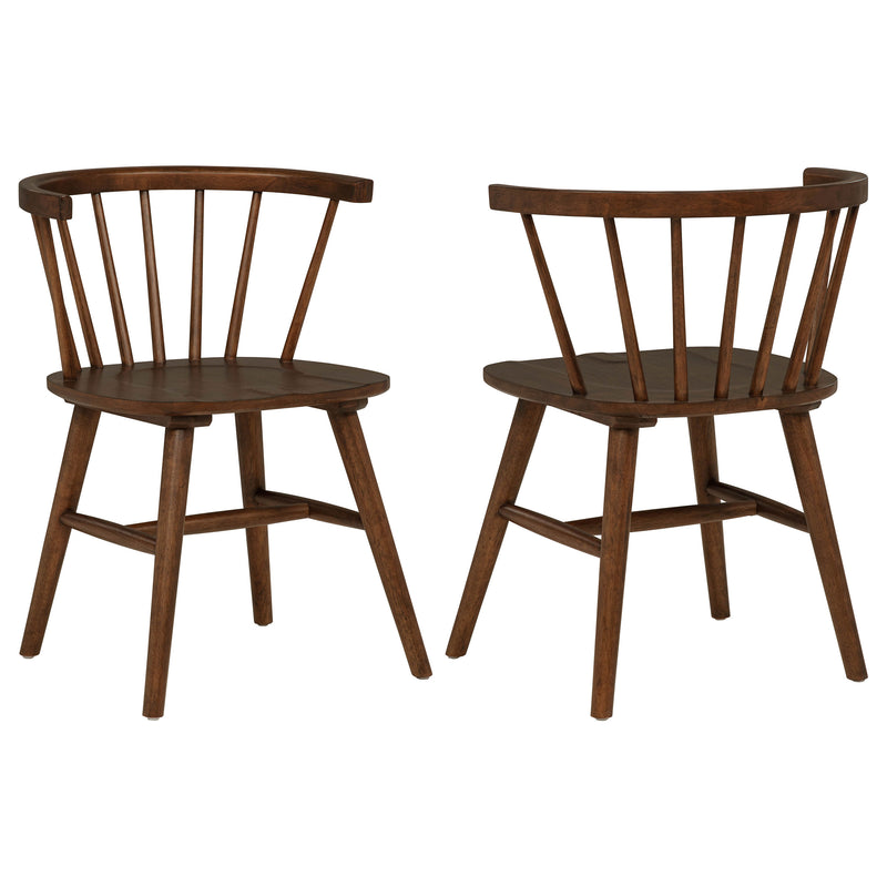 Silla de comedor lateral Jeffries Windsor de madera color nogal (juego de 2)