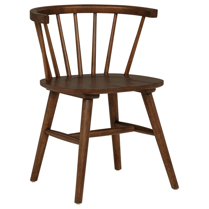 Silla de comedor lateral Jeffries Windsor de madera color nogal (juego de 2)