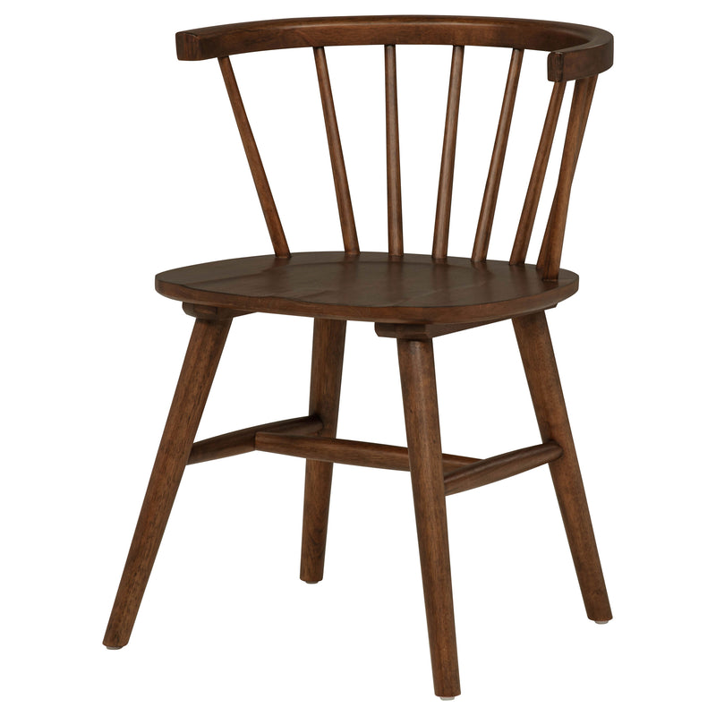 Silla de comedor lateral Jeffries Windsor de madera color nogal (juego de 2)