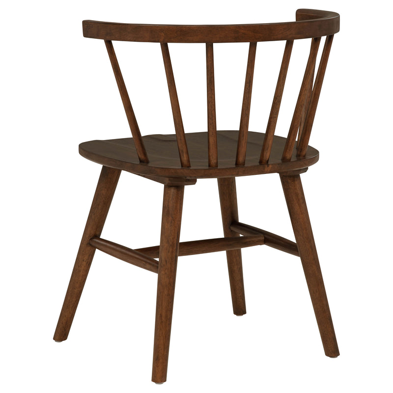 Silla de comedor lateral Jeffries Windsor de madera color nogal (juego de 2)