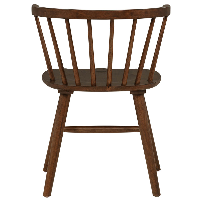 Silla de comedor lateral Jeffries Windsor de madera color nogal (juego de 2)