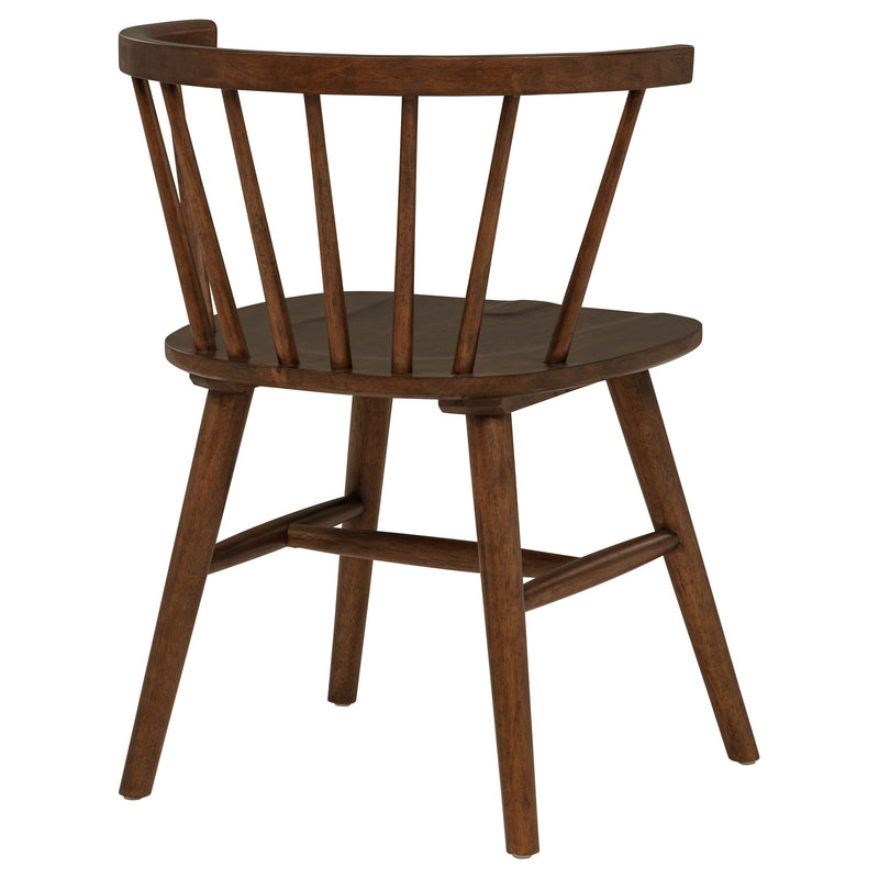 Silla de comedor lateral Jeffries Windsor de madera color nogal (juego de 2)