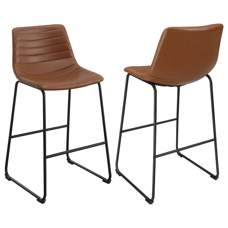 Zuni Faux Leather Upholstered Counter Chair (Set of 2)