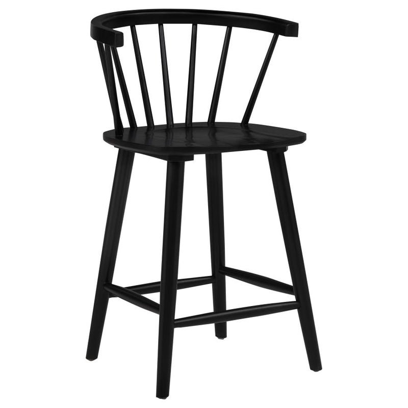 Jeffries 2-Piece Curved Spindle-Back Counter Chair Set