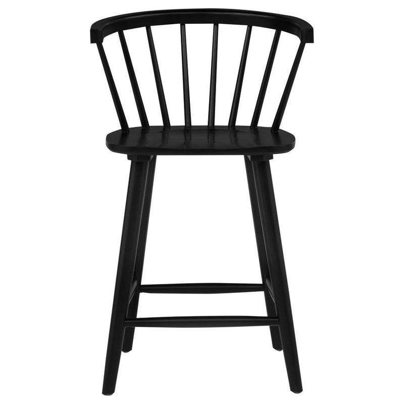 Jeffries 2-Piece Curved Spindle-Back Counter Chair Set