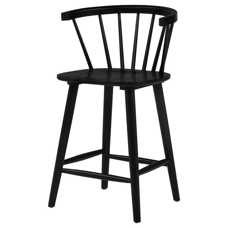 Jeffries 2-Piece Curved Spindle-Back Counter Chair Set