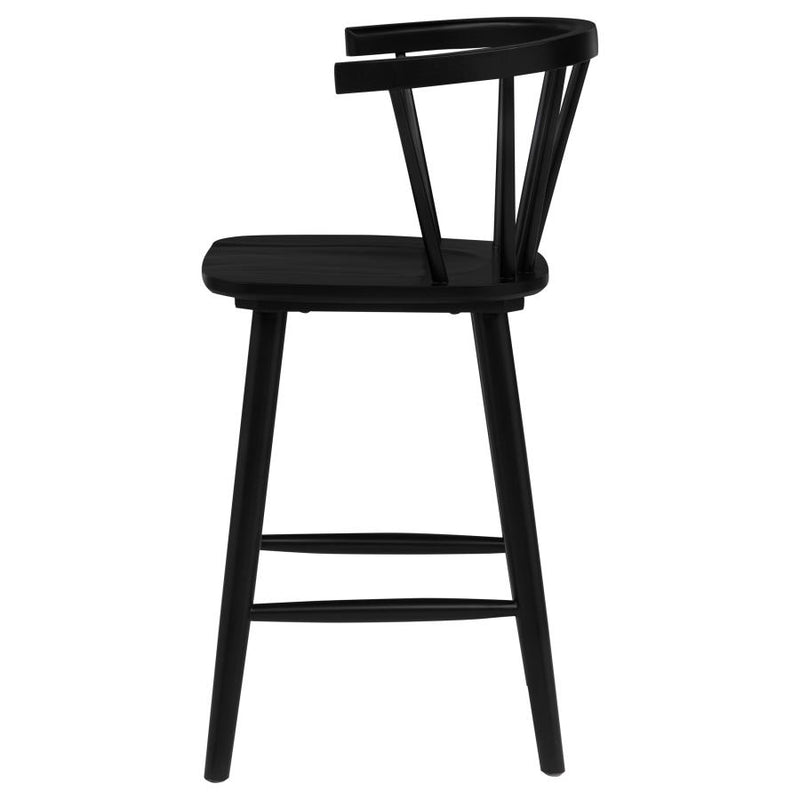 Jeffries 2-Piece Curved Spindle-Back Counter Chair Set
