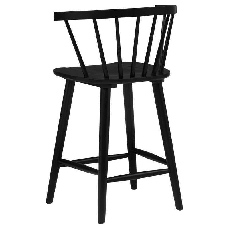 Jeffries 2-Piece Curved Spindle-Back Counter Chair Set