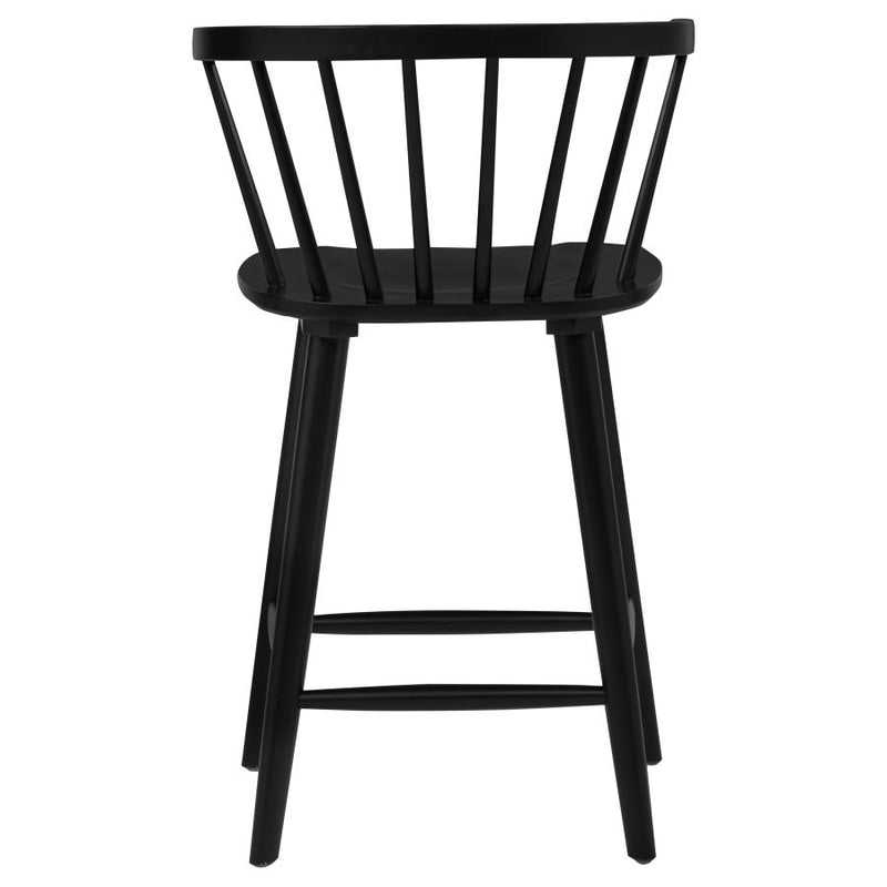 Jeffries 2-Piece Curved Spindle-Back Counter Chair Set