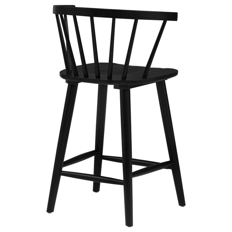 Jeffries 2-Piece Curved Spindle-Back Counter Chair Set