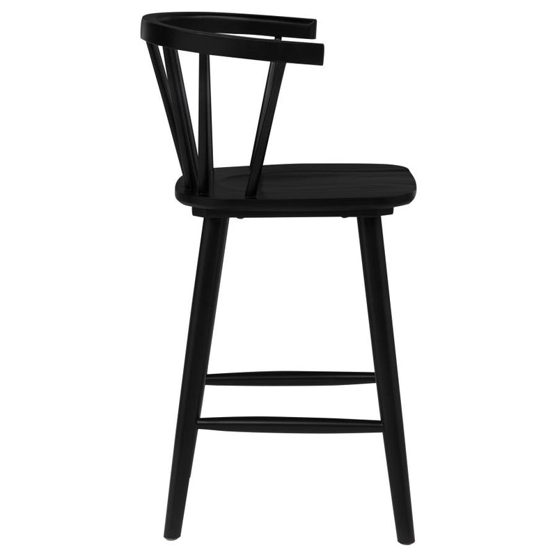 Jeffries 2-Piece Curved Spindle-Back Counter Chair Set